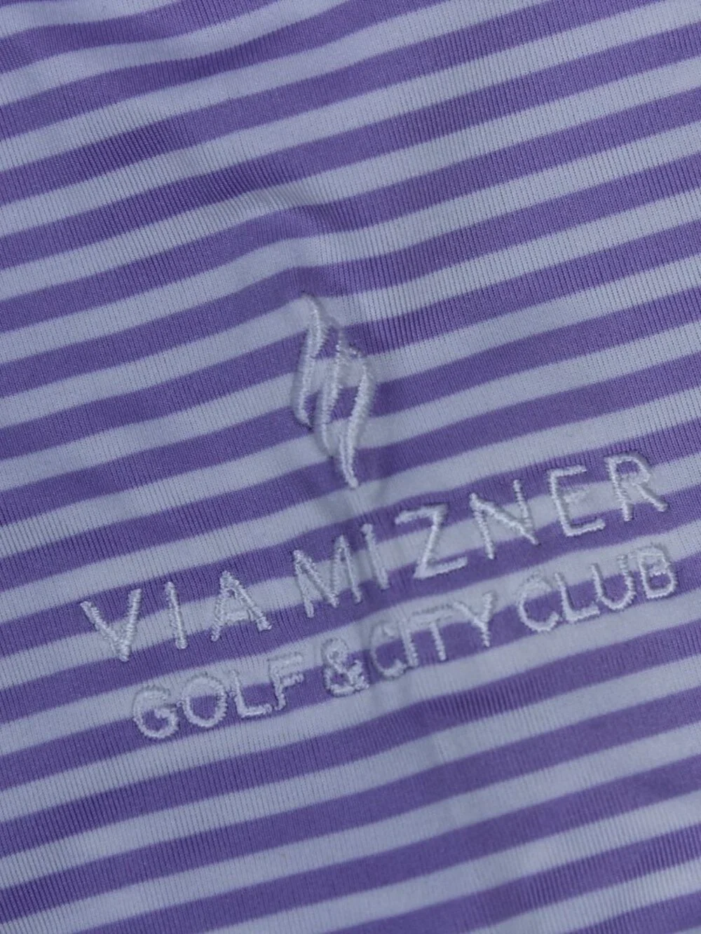 FootJoy (FJ) Men's Performance Golf Polo – Size L – Purple and White Stripes - Picture 3 of 9